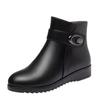 Zapatos de Algodón de Invierno para Mujer, Zapatos de Mamá, Botines Bajos Planos Forrados de Vellón, Botas Antideslizantes para Mujeres de Mediana Edad y Ancianas, Zapatos de Abuelita Engrosados