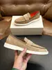 Mocassins de Camurça STN Color Block Solado Grosso Slip-ons Estilo Retro Europeu Americano Transfronteiriço Sapatos Casuais Preguiçosos Masculinos