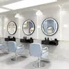 Armário de Ferramentas para Barbearia, Rack de Armazenamento de Madeira, Estação com Espelho de Parede, Armário de Parede Multifuncional Moderno, Armário de Armazenamento para Salão de Cabeleireiro