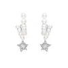 La Historia de Rose Huang Yi Aretes Rose Agujas de Plata 925 Moda Temperamento Exagerados Gama Alta Aretes de Verano