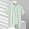 Secagem Rápida/Sem CosturaCamisa polo sem costura para casais jovens e de meia-idade, alta elasticidade, resistente a rugas, camiseta de manga curta, novo modelo de verão 2026