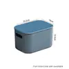 Caja de almacenamiento canasta de almacenamiento de escritorio canasta de almacenamiento de bocadillos y juguetes para la sala de estar canasta de almacenamiento de artículos varios para la cocina caja de almacenamiento rectangular con tapa