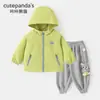 Conjunto Kaka Panda para Niños Ropa de Otoño para Niñas Chaqueta Casual Infantil Conjunto de Dos Piezas Ropa de Otoño para Niñas Ropa Infantil de Moda