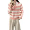 2026 Novo Suéter Casual Preguiçoso de Tricô Estilo Japonês e Coreano para Mulheres, Blusa de Tricô Solta e Confortável Moda Primavera com Mangas Longas