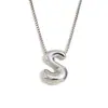 Moda Europeia e Americana Simples Nicho Personalidade Hip Hop Explosões Colar Aço Inoxidável Banhado a Ouro 18K Colar com Letras Bolha para Mulheres