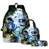3D Novo Produto Transfronteiriço Robô Espacial Astro Bot Mochila Bolsa Escolar Estojo de Lápis Bolsa de Ombro Conjunto de Três Peças Estampado