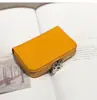 Piel de Vacuno de Primera Capa Cremallera Acordeón Tarjetero Cuero Genuino Togo Bolsa para Identificación Tarjetero Bolsa Portátil para Cosméticos