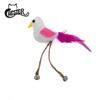 Stock Listo del Fabricante Venta al por Mayor Peluche Pluma Artificial Campana Pájaro Juguete Catnip Auto-Placer y Alivio del Aburrimiento Juguete para Mascotas