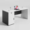 Conjunto de mesa e cadeira para escritório de funcionários, mesa de computador para escritório de gerente supervisor, mesa de escritório simples moderna, estação de trabalho para funcionários