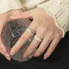 Anillo Cruzado de Línea Estilo Minimalista Fresco para Mujer, Anillo Abierto Versátil de Moda Personalidad Temperamento, Anillo para Dedo Índice Estilo Ins