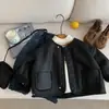Abrigo de Invierno para Niños Bangcheng 2026 Nuevo Estilo de Invierno Abrigo Compuesto con Forro de Polar para Niños Top para Niñas con Bolsa Gratis