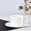 Taza de Café y Platillo de Porcelana de Hueso Directo del Fabricante, Soporta Horneado a Alta Temperatura e Impresión de Logotipo, Soporta Producción de Muestras, Pedido Mínimo de 100 Juegos