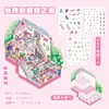 Pegatinas de paisajismo tridimensional 3D lindas de dibujos animados hechas a mano para decoración de álbumes de recortes manuales, collage impermeable, pegatinas para álbum de recortes en miniatura de mascotas
