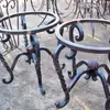 Mesa de café de hierro forjado europeo, Muebles de hierro forjado, Mesa de comedor de artesanía en hierro, Mesa de té forjada en bruto