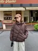 Cuello asimétrico con capucha de algodón acanalado ropa de algodón puede ser estilo nuevo de invierno cálido engrosado corto estilo versátil chaqueta de algodón chaqueta tipo pan prenda de abrigo