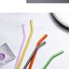 Popote de vidrio resistente al calor resistente a altas temperaturas vidrio de borosilicato alto popote curvo labial transparente tubo para beber jugo rígido puerpera