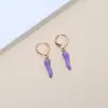 Pendientes de Gota de Aceite de Chile Coloridos Transfronterizos Europeos y Americanos, Pendientes de Lujo Ligero de Gama Alta, Accesorios para Orejas de Bricolaje a la Moda y Personalizados para Mujeres