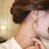Pendientes de diamantes de imitación coloridos y encantadores de la dulce sirena Ji, nuevos pendientes de diseño de nicho de moda de alta calidad