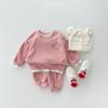 Ins estilo coreano meninos e meninas roupas infantis desenhos animados urso casual suéter tornozelo-amarrado calças de moletom terno terno roupas jardim de infância terno