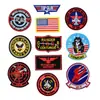 Brazalete Bordado Topgun Vf-1 Piloto Transfronterizo Velcro Insignia de Moral Parche para Mochila Parche de Tela Adhesivo