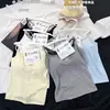 3567 # Camisola tipo dos piezas falsas cruzada al hombro con copas, adelgazante, adecuada para usar por dentro o por fuera, con un hermoso diseño en la espalda, para mujer