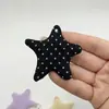 Nuevo accesorio de pentagrama de lunares de 6 CM material para joyería DIY hecho a mano decoración de llavero colgante de estrella de lunares