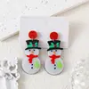 Europa y los Estados Unidos transfronterizos pendientes de Navidad lindos pendientes lindos árbol de Navidad copo de nieve mujeres joyería de moda suministro al por mayor