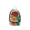 Mochila Bordada Estilo Étnico con Diseños de Gato, Elefante y Conejo, Mochila Pequeña de Lona para Viaje en Yunnan