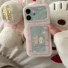 Padrão de onda de concha com design de gato, adequado para capa de celular iPhone 18, Apple 17 Pro Max, bordas arredondadas, design fofo, também disponível para iPhone 16 e 15, estilo coreano