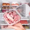 Caixa de Armazenamento para Geladeira Micro-ondável, Caixa Conservadora de Frescor, Caixa para Congelamento Rápido de Carne e Refrigeração, Caixa de Embalagem Selada de Grau Alimentício