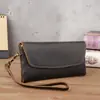 1197 Bolso de Mano de Cuero Crazy Horse Estilo Nuevo Cartera Retro para Hombre de Moda Bolso para Teléfono Móvil de Gran Capacidad Cuero Genuino Hecho a Mano