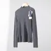 Camiseta base de punto fino 100% lana merino sin costuras, cuello semialto, para mujer, corte ajustado espiga, nuevo suéter de otoño e invierno