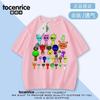 Camiseta Caixa de Ritmo Roupas Infantis Algodão Manga Curta Sprunki Acessórios de Roupa Infantil Meninos e Meninas Top Casual Estampado