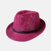 Sombrero de paja de verano transfronterizo tejido hueco sombrero jazz retro para hombres y mujeres sombrero de sol transpirable de playa británico sombrero de vaquero