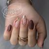 Peças de Unha Quentes Transfronteiriças Estilo Europeu e Americano Manicure Francesa Patch Pó Cor de Contraste Preto Explosões de Comércio Exterior Unhas Postiças Produtos Acabados