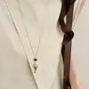 Dinheiro Antigo Estilo Chinês! Colar Pingente Flor Tecida Estilo Étnico Boêmio para Mulheres, Acessório Longo Estilo Vintage de Feriado