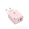 Novo Carregador Pd20W Transfronteiriço com Luz um Plus C Porta Dupla Cabeça de Carregamento Rápido Qc3.0 Nitreto de Gálio Regulamentos Europeus e Americanos Regulamentos Britânicos