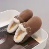 Pantuflas de felpa estilo Birkenstock para niñas, nueva colección otoño/invierno 2025, sin cordones, fáciles de poner, pantuflas de algodón de punta cerrada para niños