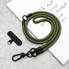 Cordón Tres en Uno para Teléfono Móvil de Muñeca para Colgar del Cuello Cruzado Longitud para Hombre y Mujer Cuerda Trenzada Fuerte Correa Lateral de Metal Desmontable