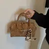 Bolso Boston Vintage de Lunares para Mujer Otoño/Invierno 2026 Nuevo Bolso de Mano de Gamuza Bolso Almohada Bolso de Hombro Único Bolso Cruzado