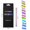 Transfronterizo nuevo madera negra color metal plomo 12 colores dorado en stock estudiantes arte pintura color especial lápiz