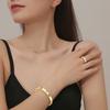 2023 Nuevo nicho europeo y americano tallado corrosión corazón de melocotón amor diamante pulsera traje de pareja fuente de fábrica