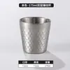 Taza de Agua Martillada Dorada Retro 304 de Doble Pared Anti-Escaldaduras Taza de Té Taza de Café Taza de Cerveza Comercial para Restaurante Taza para Bebidas
