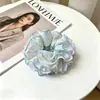 Goma de pelo scrunchie vintage versátil extragrande para adultos, elegante scrunchie floral para coleta