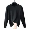 Suéter de punto para hombre, liso, cuello redondo, tipo jersey, para otoño e invierno, adecuado como capa interior o prenda superior cálida, disponible para envío directo transfronterizo