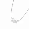 Rama de Amor Europea y Americana Hoja Colgante de Hoja Bohemia Cadena de Acero Inoxidable Cadena Regalo de San Valentín Collar para Mujeres
