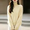 Nuevo Suéter de Punto de Lana Cachemira Otoño/Invierno 2026 Manga Larga Color Sólido Cepillado Holgado Top de Lana para Mujer