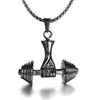 Accesorios de Moda Estilo Coreano Collar Clásico con Mancuerna para Hombre Joyería con Colgante de Acero de Titanio Personalidad