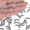 Alas de ángel de aleación de plata antigua de AliExpress, accesorios para hacer tú mismo, joyería hecha a mano, pulsera, collar, colgante, hebilla de conexión.