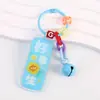 Llavero de dibujos animados lindo y creativo colgante para mochila pequeño regalo colgante de texto acrílico pequeño regalo para estudiante venta al por mayor
